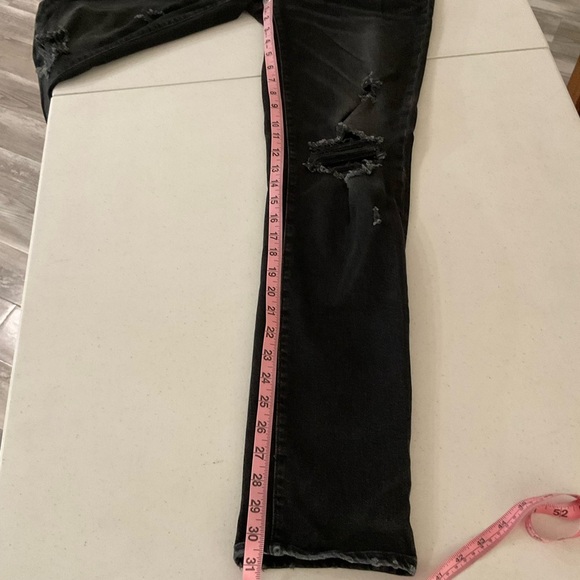 American Eagle Slim Fit Airflex+ Denim Jeans Distressed Black Men’s Size 30x32 - Picture 13 of 16